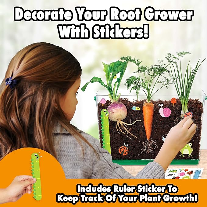 Creative Kids Miracle GRO Root Viewer Garden Kit - Educational STEM Set with Soil & Seeds for Kids Age 6+, Plant Growing Science Lab