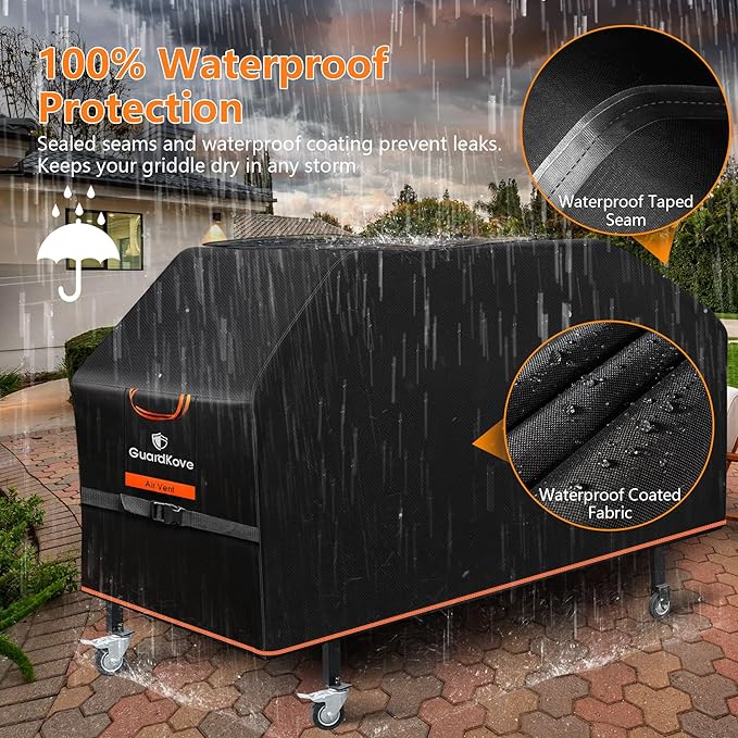 Griddle Cover for Blackstone 36" Griddle - 2026 Upgraded 1000D Heavy Duty Waterproof Flat Top Grill Cover, Tear & Fade Resistant with Buckle & Air Vents, Fits Blackstone 1528 & More 4-Burner Griddle