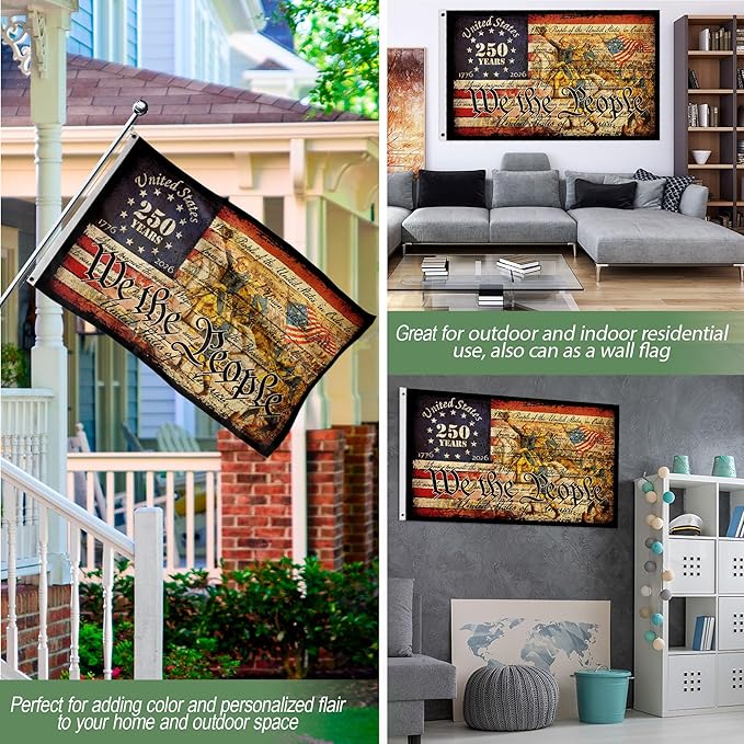 250 Anniversary Usa Flag, Commemorative House Flags, Two-sided Design 3x5 Ft, Patriotic Flags 4