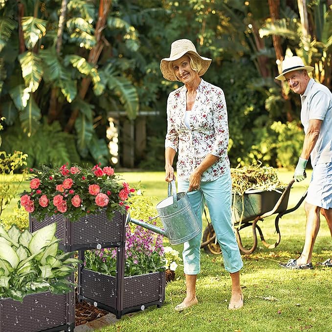 Raised Garden Bed with Legs Planters for Outdoor Plants pots Elevated Garden Boxes Garden Patio Balcony Deck to Planting Flowers Vegetables Tomato and Herbs