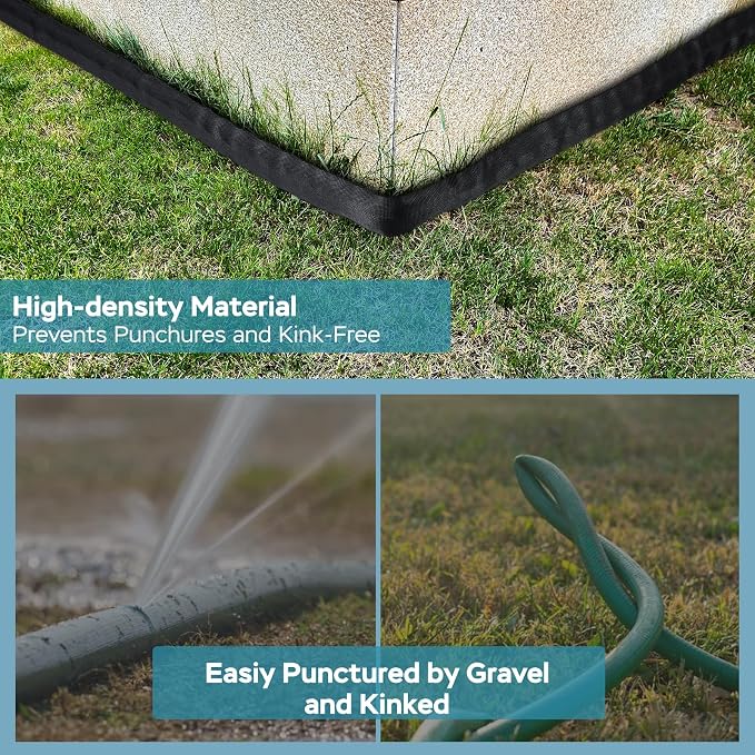 Garden Hose 25FT, Non-Expanding Hose Sturdy & Lightweight Water Hose, No-Kink, Tough & Flexible Hose, Crush-Proof for Yard, Lawn, Outdoor, Car Wash, Marine and Camper