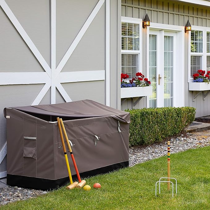 Classic Accessories Ravenna Water-Resistant 85 Gallon Deck Box, outdoor storage box