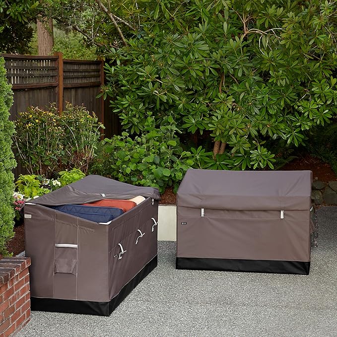 Classic Accessories Ravenna Water-Resistant 85 Gallon Deck Box, outdoor storage box