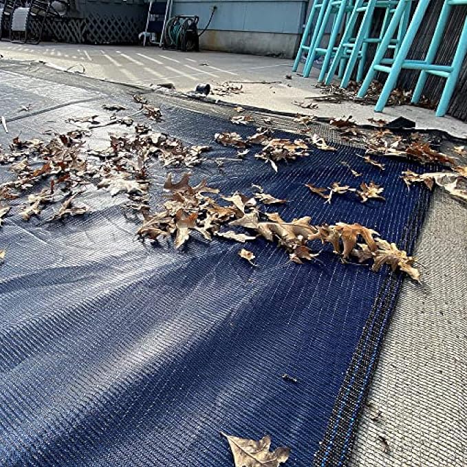 Winter Block Leaf Net for Inground Pools, Fits 16’ x 32’ Rectangle – Durable, Woven Polyethylene Material with Reinforced Edge – Lightweight and Easy to Store – LN1632RE, 16' X 32'
