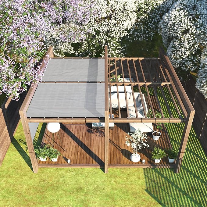 ColourTree Customized Size 6' x 62' Gray Fence Screen Privacy Screen - Commercial Grade 170 GSM - Heavy Duty - 3 Years Warranty - Cable Zip Ties Included