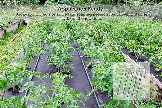 Sandbaggy DRIP TUBING Stakes Landscape Staples | 5 inch Length | Drip Anchors | Landscape Pins | Lawn Nails | Garden Stakes | Hold Drip Tubing Up to 1/4" Diameter | 14-Gauge Standard | Pack of 500