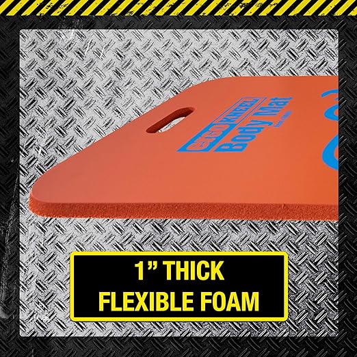 High Visibility Orange Body Mat – 41" x 17" Extra Thick 1” Anti-Fatigue Foam Work Mat | Heavy-Duty Closed-Cell Body Pad for Mechanics, Aircraft Maintenance, Garage & Industrial Work