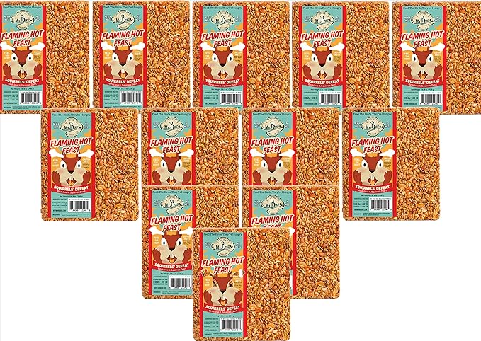 12-Pack of Mr Bird's Flaming Hot Feast Large Wild Bird Seed Block 1 lb. 9 oz.