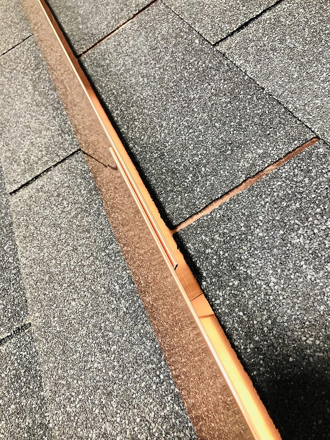 EAGLE 1- Shingle Roof Rain Diverter 40 Inches Long- 26 Gauge Material- Easy to Install- Includes Stainless Steel Nails (2, Real Copper)