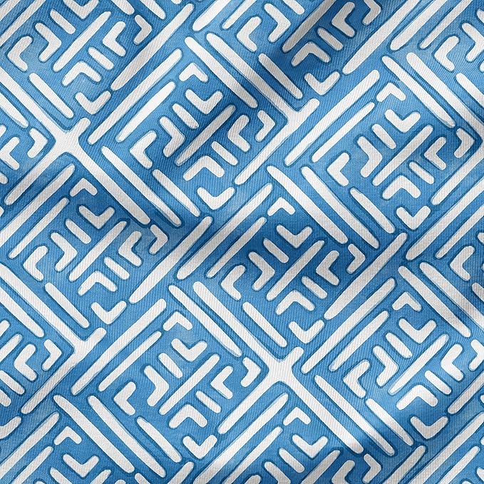 Arden Outdoor Foam Deep Seat Cushion Set (4-Pack), 24x24, Premium High-Density Foam, Never Flattens, Weather-Proof for Patio Chair Sofa Couch, Amalfi Blue Tile
