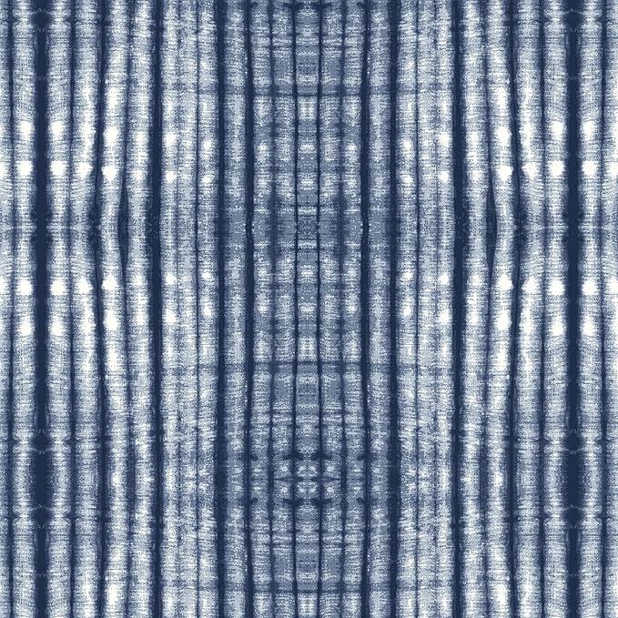 Arden Outdoor Foam Deep Seat Cushion Set, 24x24, Premium High-Density Foam, Never Flattens, Weather-Proof for Patio Chair Sofa Couch, Blue Shibori Stripe