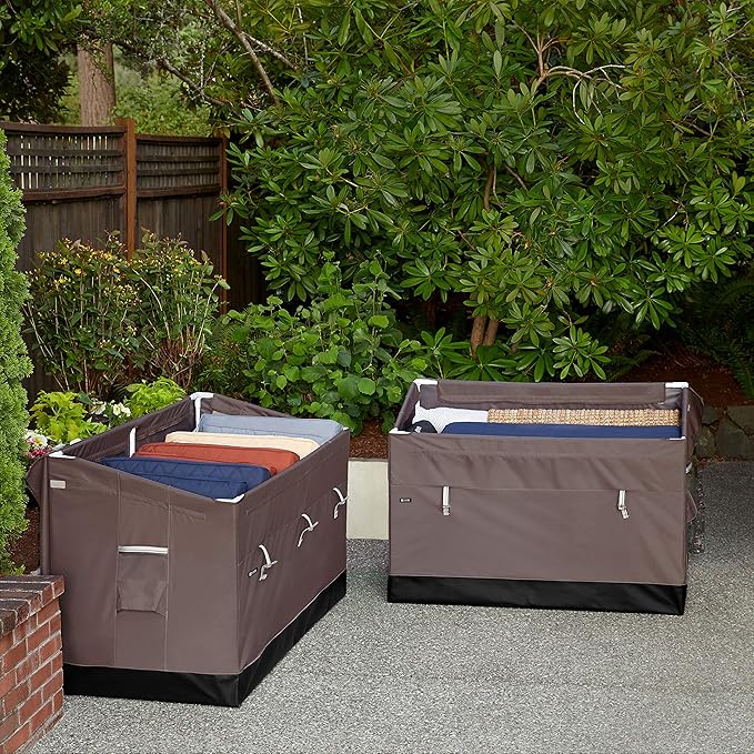 Classic Accessories Ravenna Water-Resistant 85 Gallon Deck Box, outdoor storage box