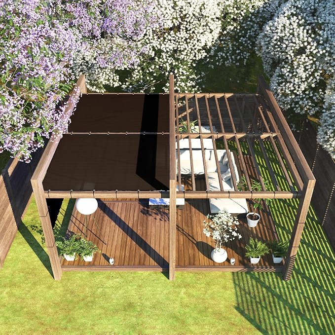 ColourTree Customized Size 6' x 79' Brown Fence Screen Privacy Screen - Commercial Grade 170 GSM - Heavy Duty - 3 Years Warranty - Cable Zip Ties Included