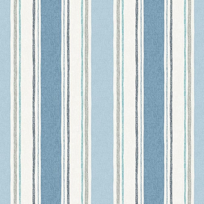 Arden Outdoor Foam Deep Seat Cushion (4-Pack), 22x24, Premium High-Density Foam, Never Flattens, Weather-Proof for Patio Chair Sofa Couch, French Blue Linen Stripe