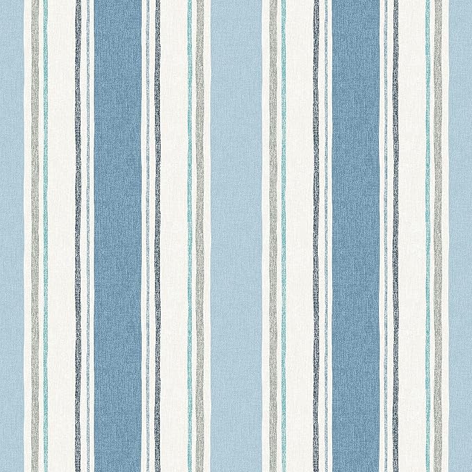 Arden Outdoor Foam Deep Seat Cushion Set, 22 in x 24 in, Weather-Proof, Rain-Proof, Fade Resistant Patio Cushion, Bottom and Back Cushion for Chair, Sofa, and Couch French Blue Linen Stripe