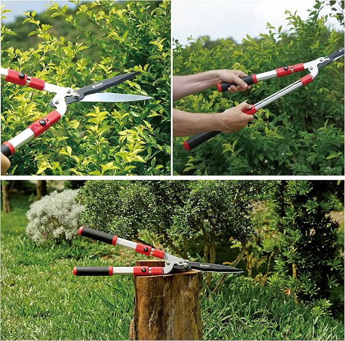 Eden 39022 Extendable Hedge Shears with Wavy Blade