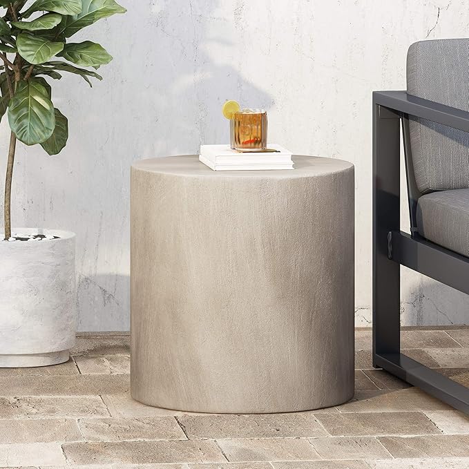 Christopher Knight Home 313406 Side Table, Light Gray