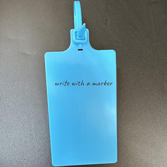 200pcs Blank Tags, Plastic Waterproof Seals,for Labeling,2.28"×3.94",Blue | large,Writeable, Zip Tie Tag Seals for shipping,identification,inventory