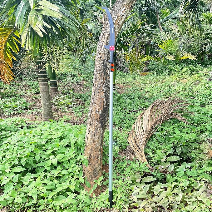 5-13FT Telescoping Pole Saw with 17-Inch Steel Blade & Case | Extendable Tree Trimmer, Cuts High Limbs, Palms, Vines, No Ladder Needed, Safe Operation